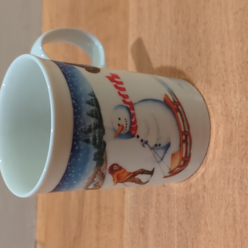 Vintage Dunoon Scotland Mister SNOWMAN mug designed by Ruth Boden